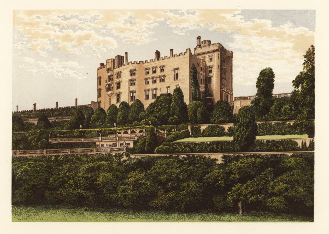 Powis Kalesi, Montgomeryshire, Galler. by Alexander Francis (after) Lydon