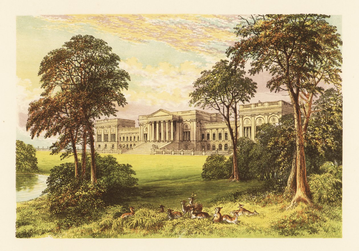 Stowe Parkı, Buckinghamshire, İngiltere. by Alexander Francis (after) Lydon