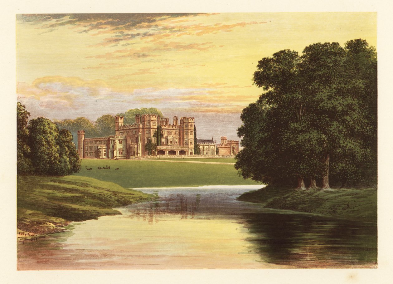 Sundorne Kalesi, Shropshire, İngiltere. ,1880 (gravür) by Alexander Francis (after) Lydon
