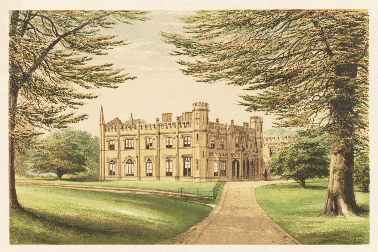 Thrybergh Parkı, Yorkshire, İngiltere. 1880 (gravür) by Alexander Francis (after) Lydon