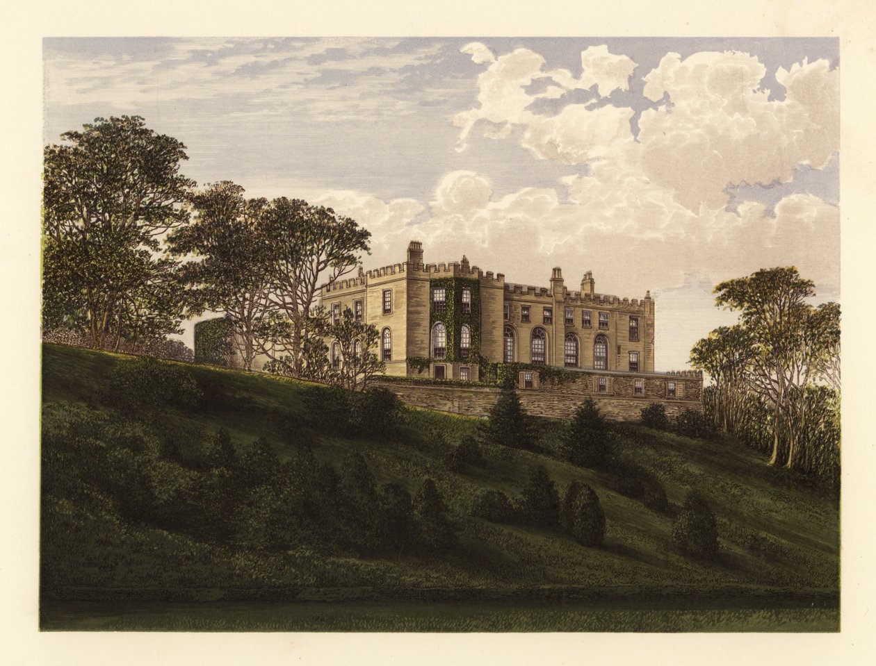 Workington Hall, Cumberland, İngiltere. by Alexander Francis (after) Lydon
