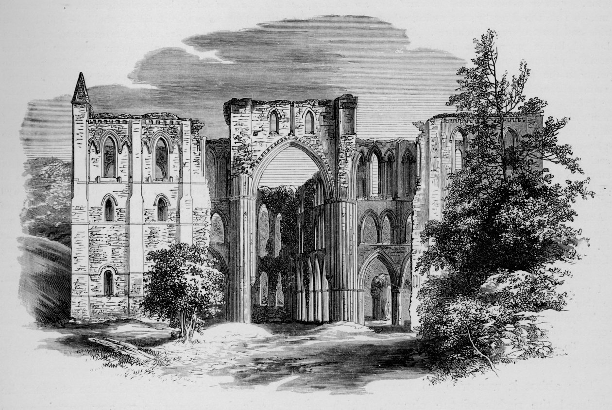 Kuzeyden Koro, Rievaulx Manastırı, c1880, 1897 by Alexander Francis Lydon