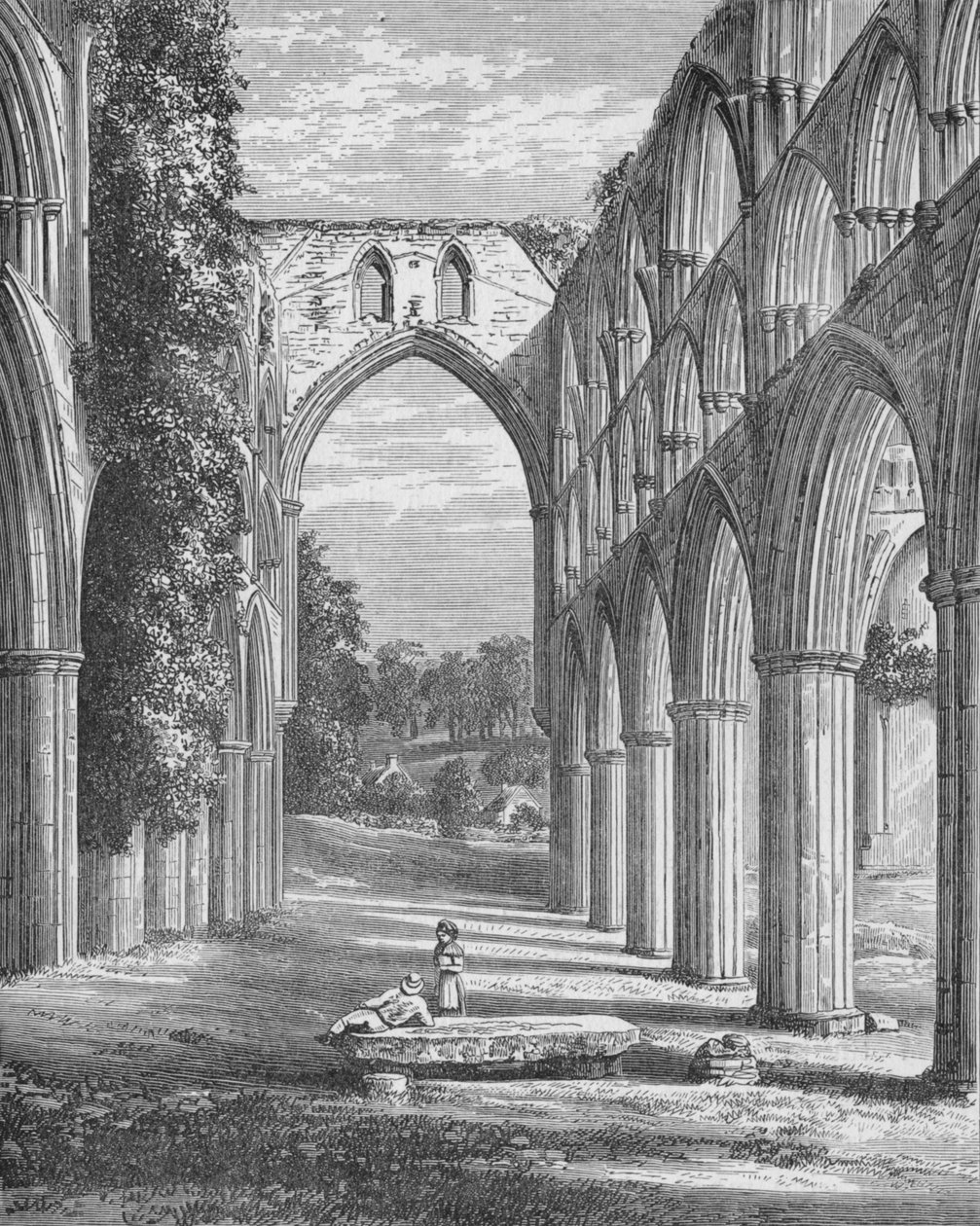 Koro, Kuzeye Bakıyor, Rievaulx Manastırı, c1880, 1897 by Alexander Francis Lydon