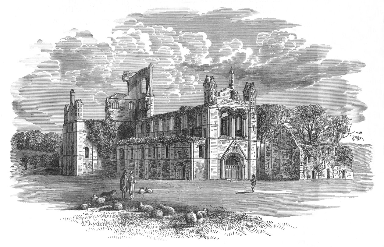 Kuzeybatıdan, Kirkstall Manastırı, c1880, 1897 by Alexander Francis Lydon
