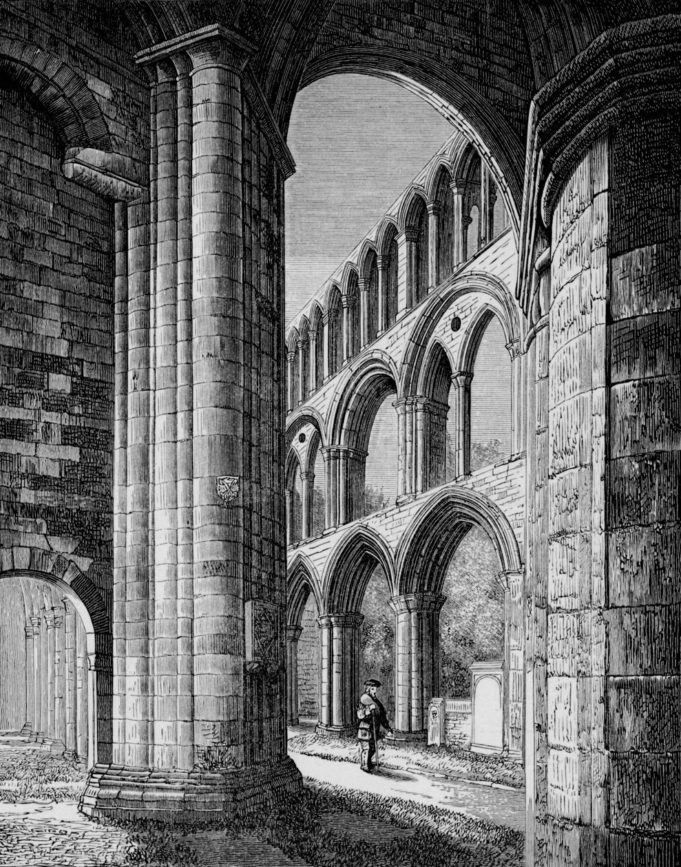 Nef, Güney Koridordan, Jedburgh Manastırı, c1880, 1897 by Alexander Francis Lydon