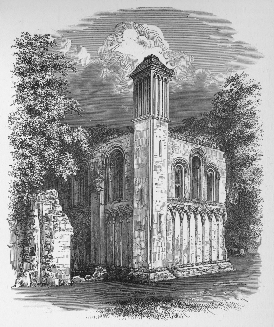 Kuzeybatıdan St. Josephs Şapeli, Glastonbury Manastırı, c1880, 1897 by Alexander Francis Lydon