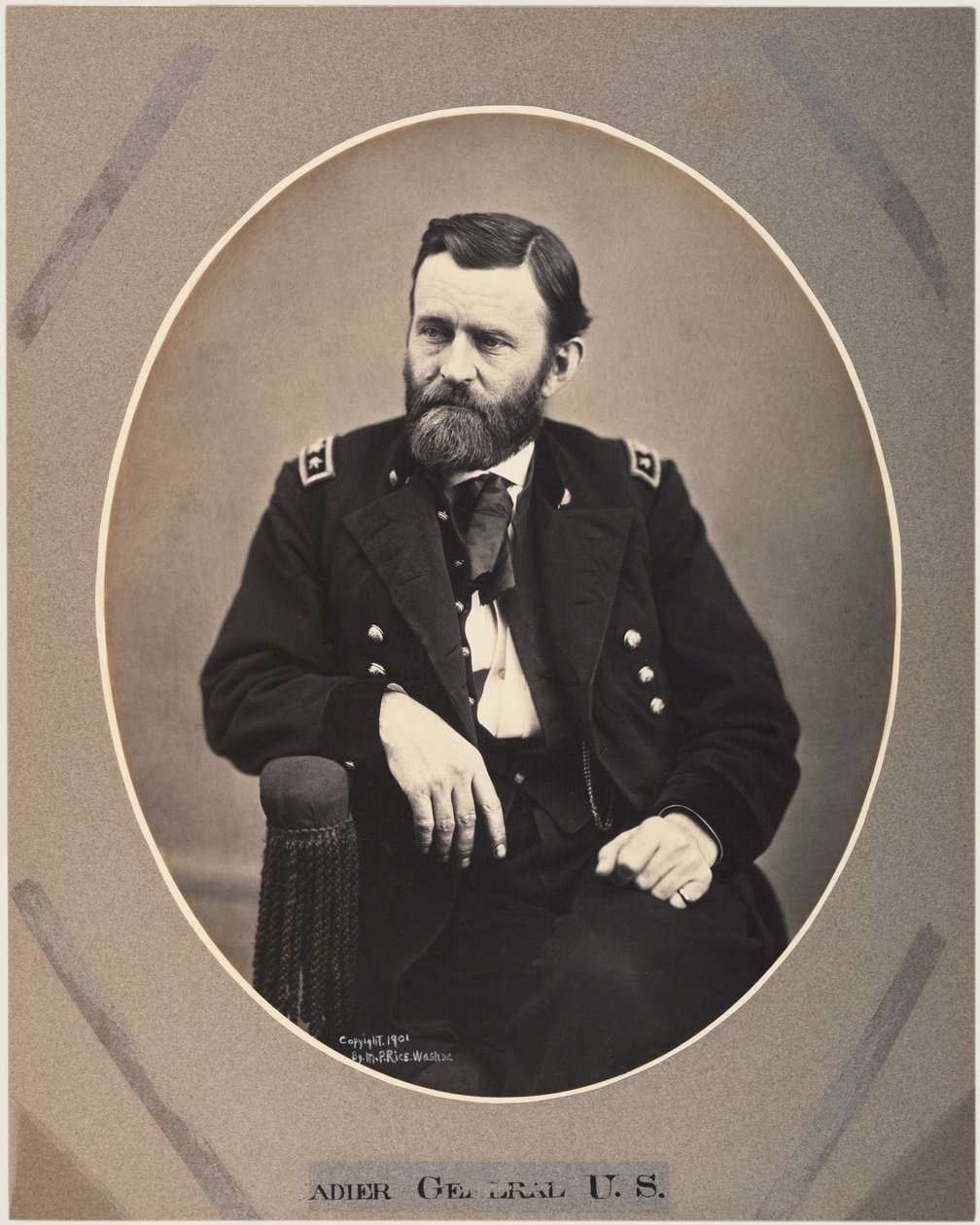 Ulysses S. Grant'in Platin Pirinç Baskısı, 1865, 1901'de basılmış (sepya fotoğrafı) by Alexander Gardner