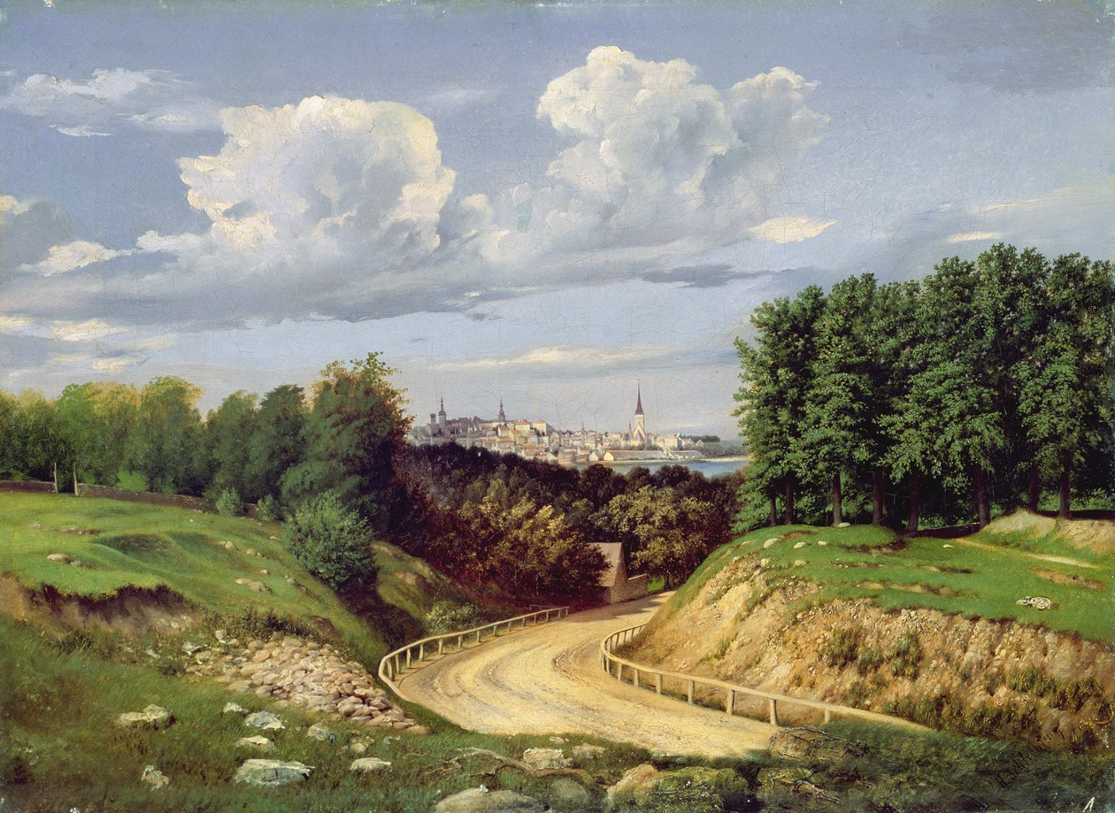 Tallinn'in görünümü by Alexander Georg Schlater