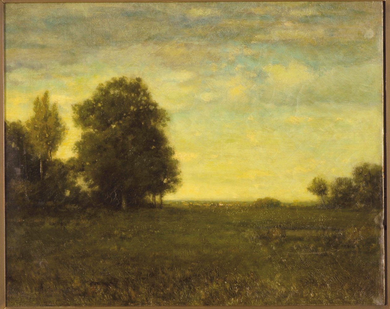 Ağaçları olan bir çayır by Alexander Helwig Wyant