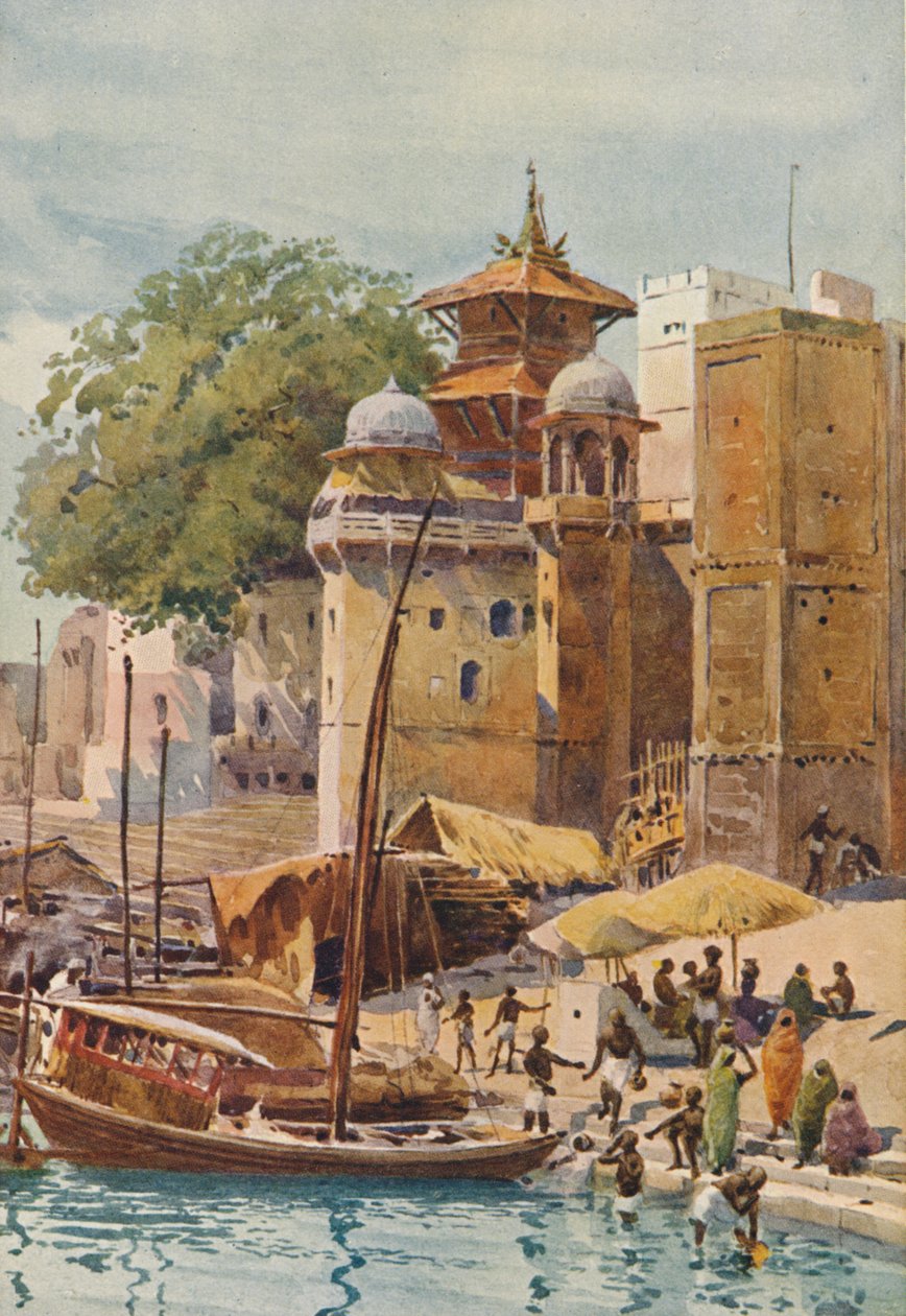 Yıkanma Ghats, Benares, c1880 1905. by Alexander Henry Hallam Murray