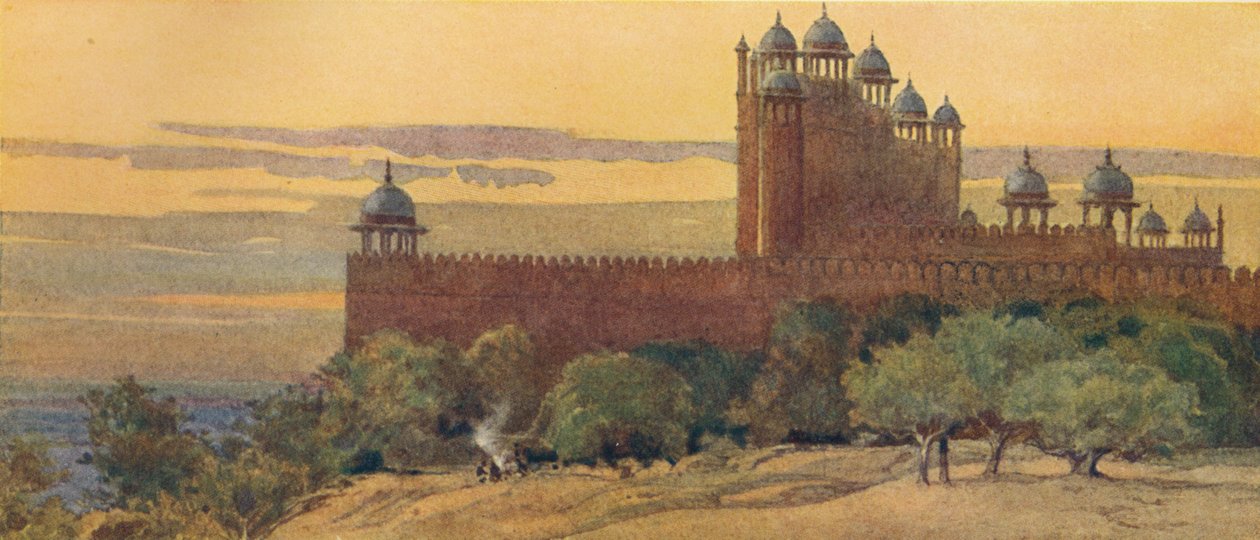 Cami ve Zafer Kapısı, Fatehpur Sikri, c1880 1905. by Alexander Henry Hallam Murray