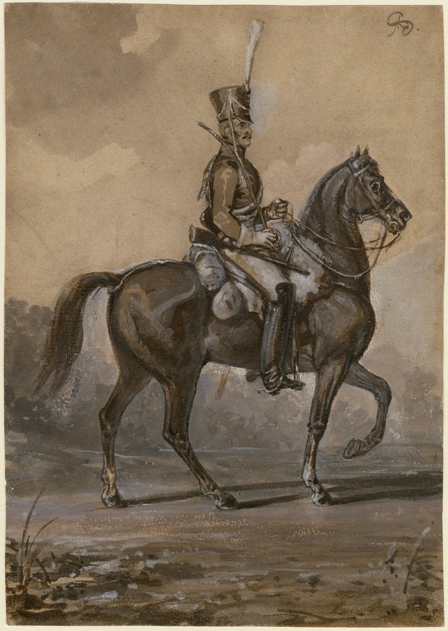 Rus ejderhası - Sauerweid, Alexander Ivanovich (1783-1844) - 1820 - Kağıt üzerine suluboya - 22,9x16,2 - Özel Koleksiyon by Alexander Ivanovich Sauerweid