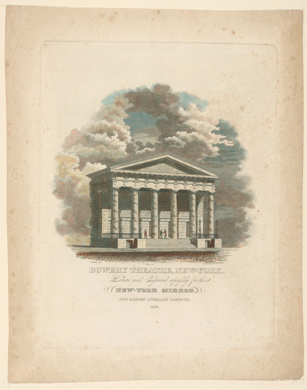 Bowery Tiyatrosu, New York, NY by Alexander Jackson Davis