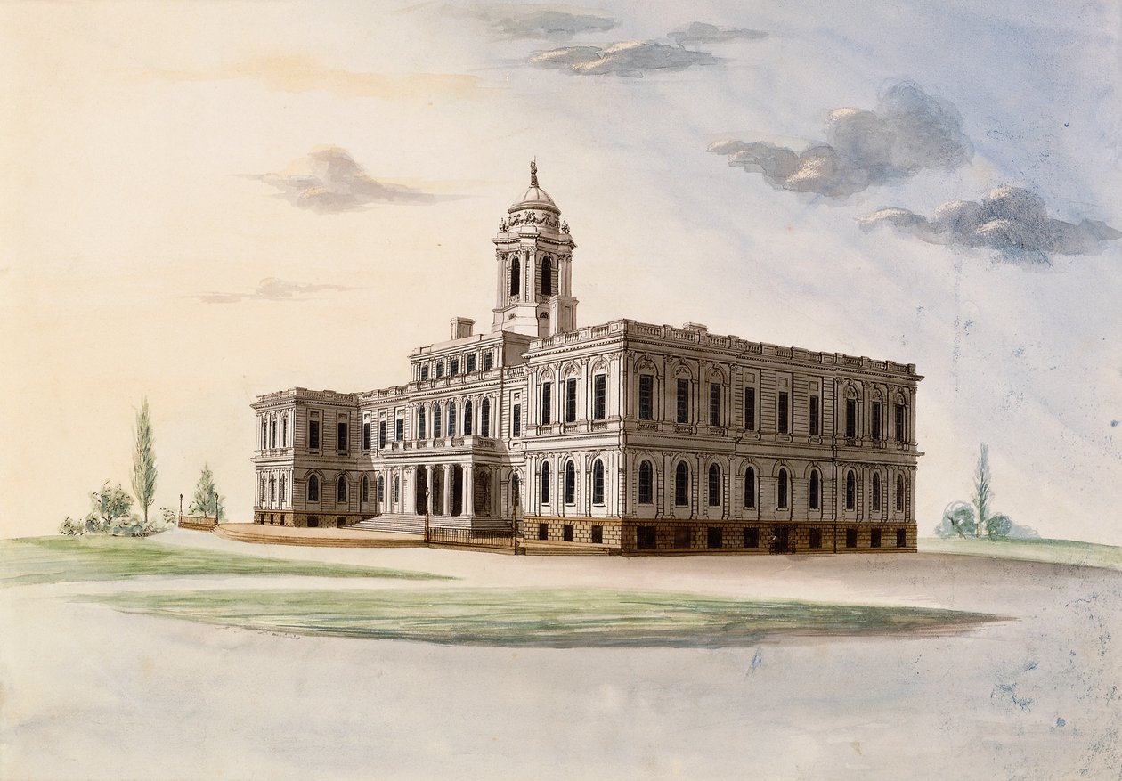 Belediye Binası, New York, by Alexander Jackson Davis