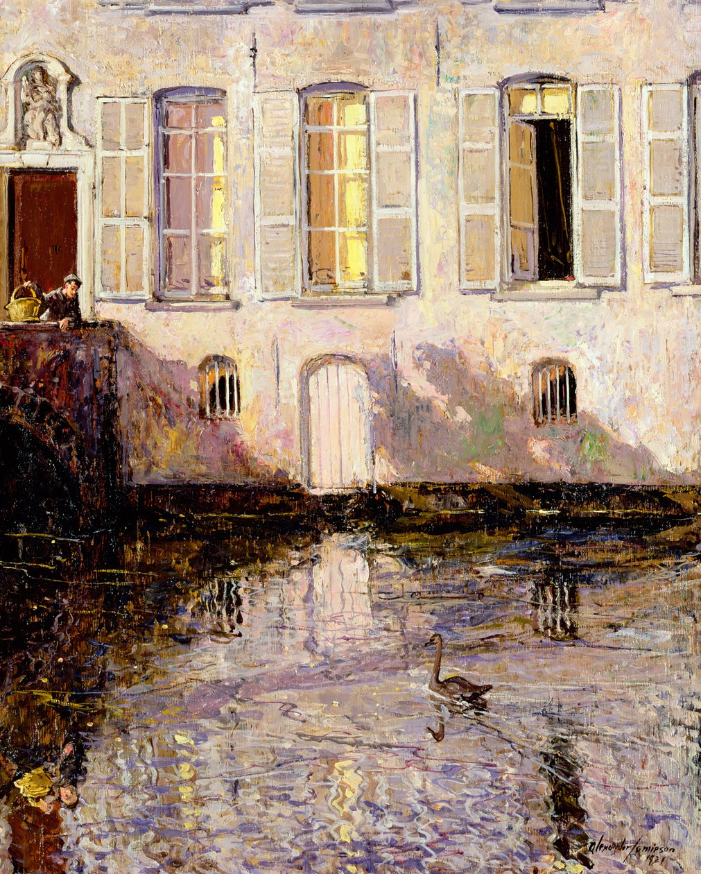 Kuğuları beslemek, Bruges by Alexander Jamieson