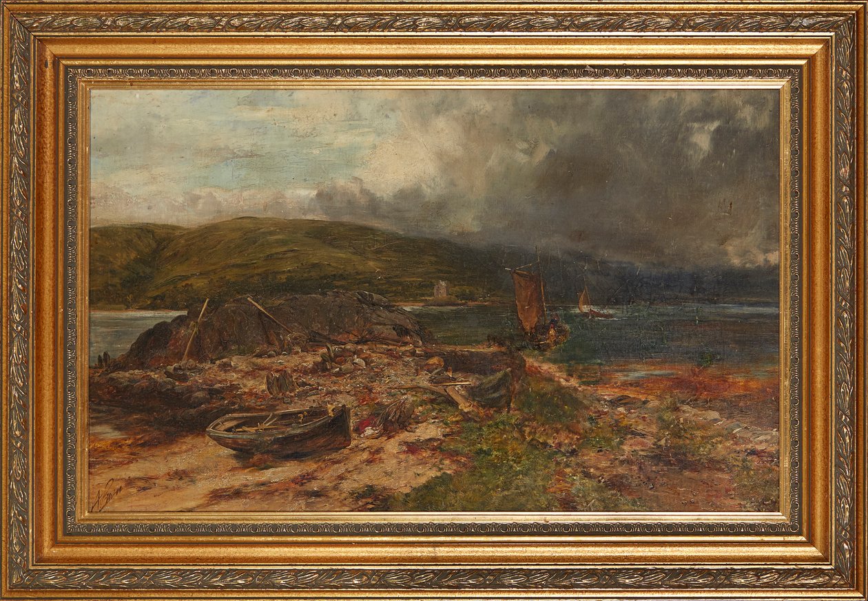 Kamp Alanı (gemiye serilmiş tuval üzerine yağlıboya) by Alexander Jnr. Fraser