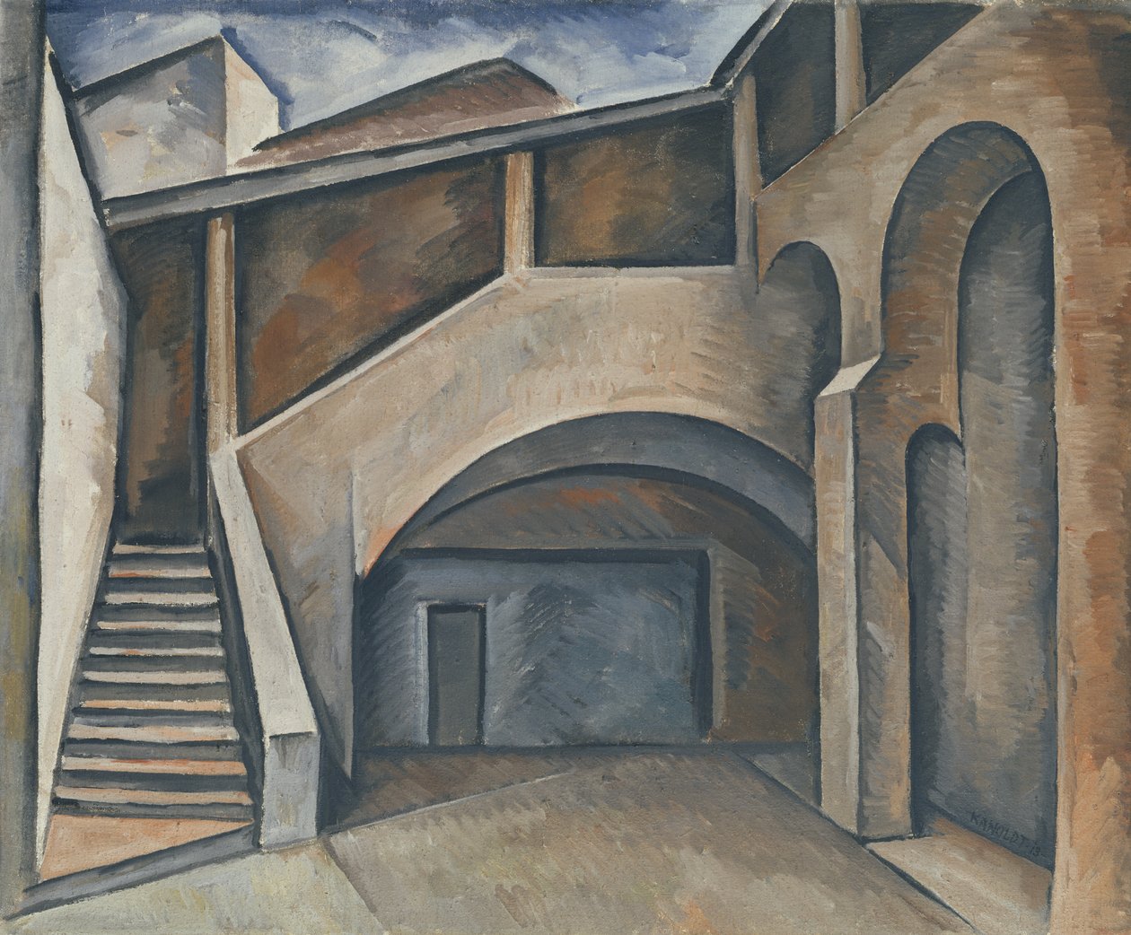 Avlu, 1913 by Alexander Kanoldt