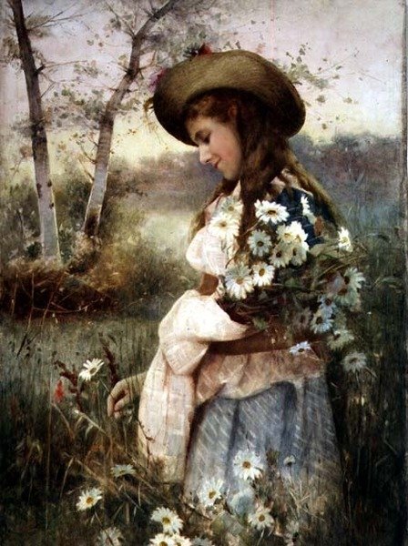 Marguerites Toplama (suluboya) by Alexander M. Rossi