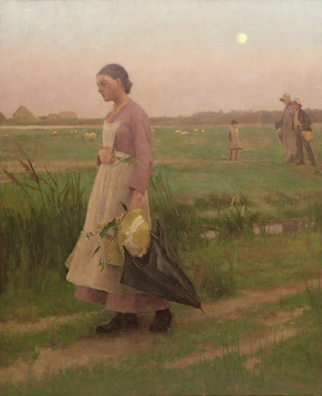 Hop Toplayıcılar Geri Dönüyor, 1883 by Alexander Mann