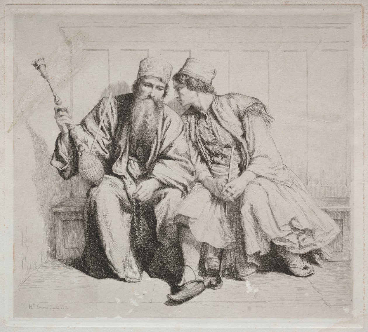 Bir Rahiple Konuşan Genç Yunan Adam by Alexander Munro