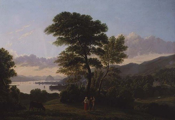 Dumbarton Kayası (tuval üzerine yağlı boya) by Alexander Nasmyth
