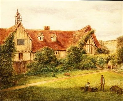 Ahırları geride bırakan bahçıvanlar (tuval üzerine yağlı boya) by Alexander Nasmyth