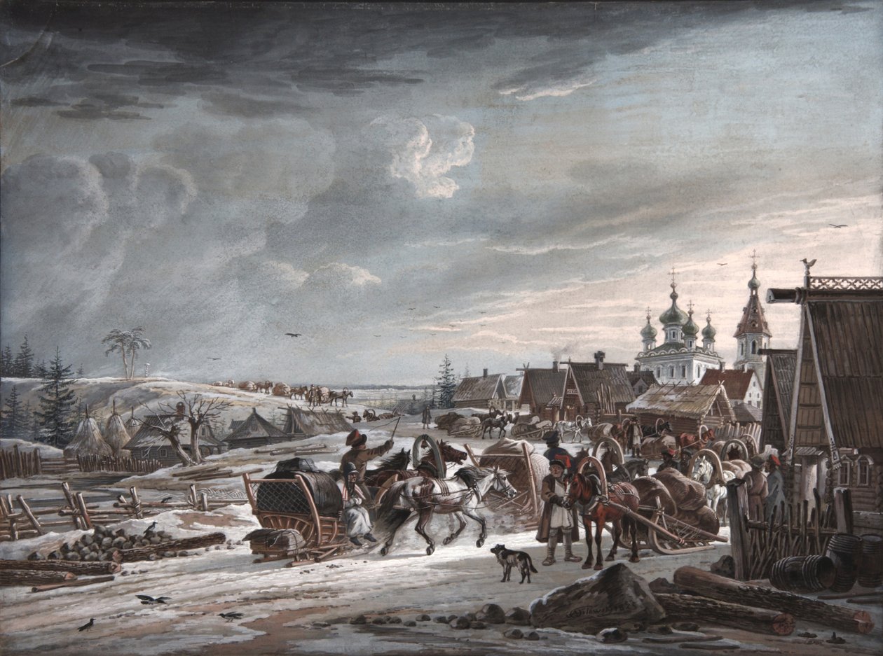 Kış, 1825 by Alexander Osipovich Orlowski