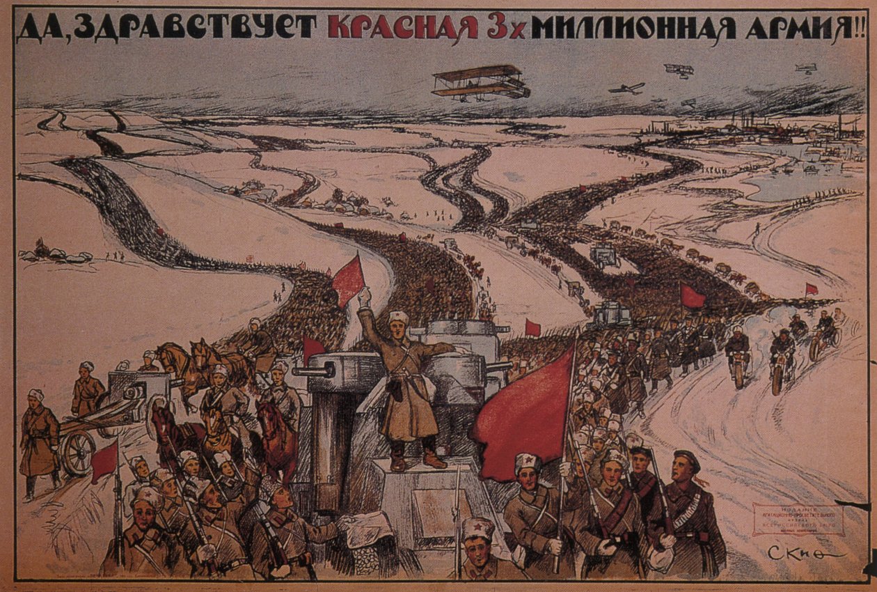 Yaşasın üç milyon kişilik Kızıl Ordu!, 1919 by Alexander Petrovich Apsit