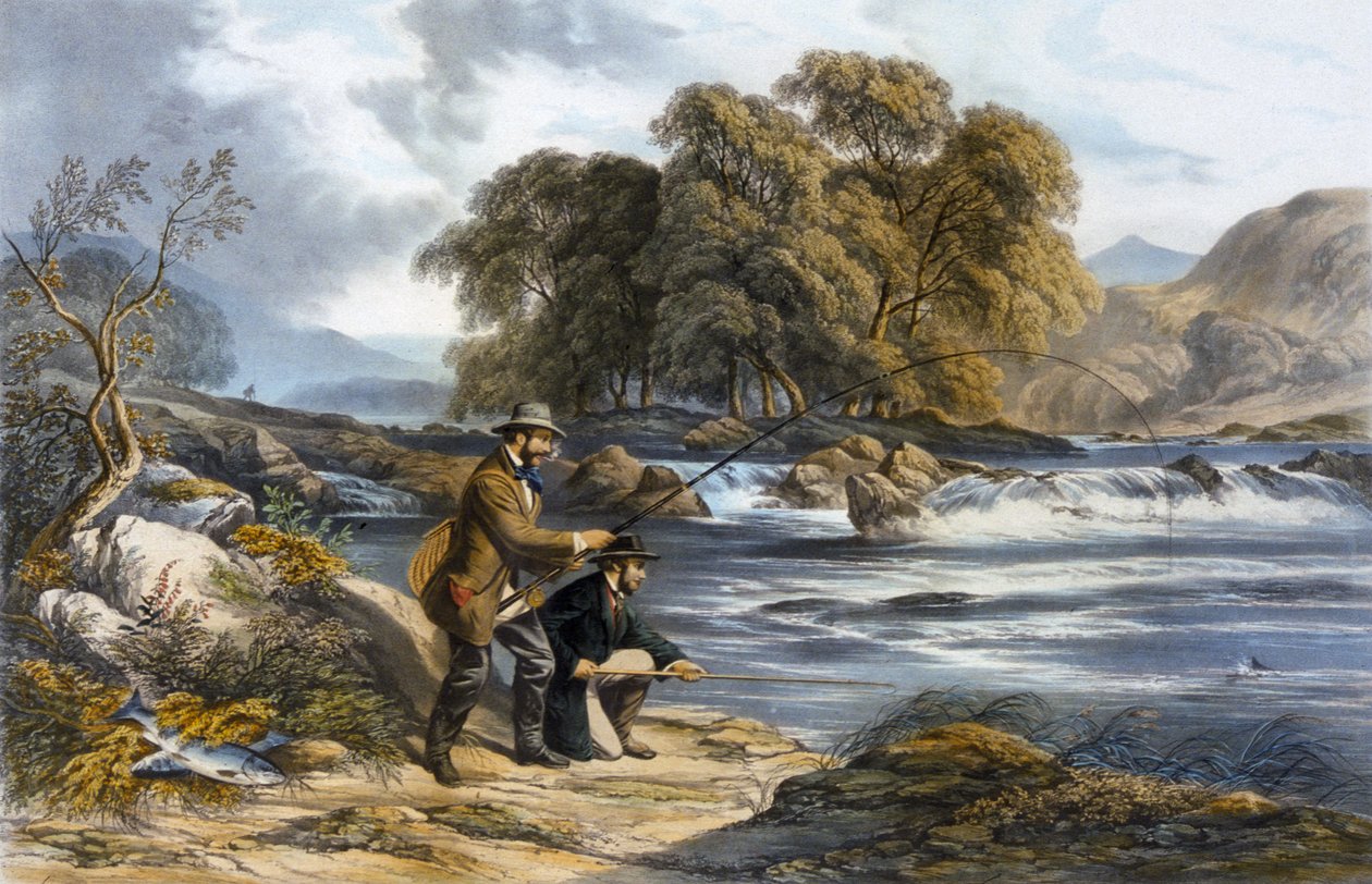 Somon Balıkçılığı (kağıt üzerine sulu boya) by Alexander Rolfe