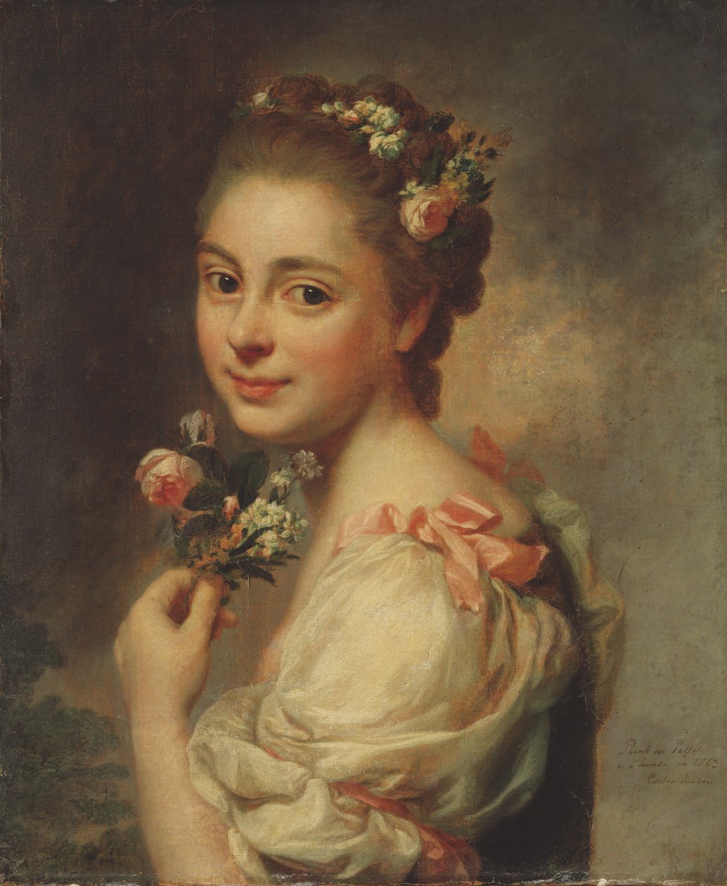 Marie Suzanne Giroust Roslin (1734-1772), Fransız ressam ve pastel sanatçısı, sanatçının karısı - Marie-Suzanne, Sanatçının Karısı, Roslin, Alexander (1718-1793). ipek üzerine pastel by Alexander Roslin