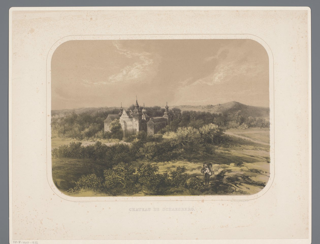 Schaesberg Kalesi Chateau de Schaesberg (nesne üzerindeki başlık) Rolduc et ses çevresi (dizi başlığı) by Alexander Schaepkens