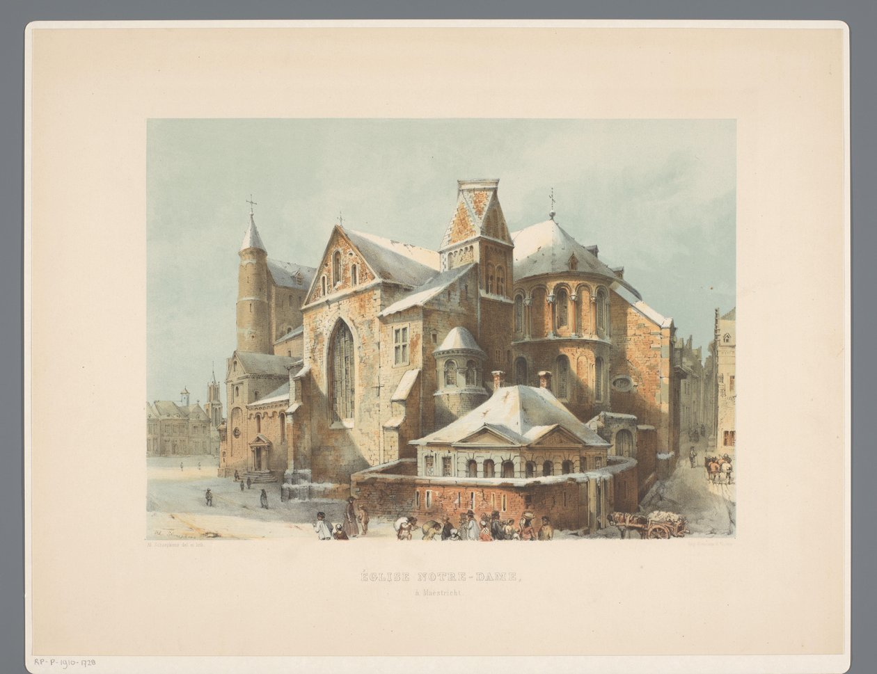 Onze-Lieve-Vrouwe-Basiliek te Maastricht Meryem Ana Kilisesi, Maestricht (nesne üzerindeki başlık) Limburg'daki Onbirinci Yüzyıldan On Üçüncü Yüzyıla Kadar Antik Mimari Anıtlar (seri başlığı) by Alexander Schaepkens