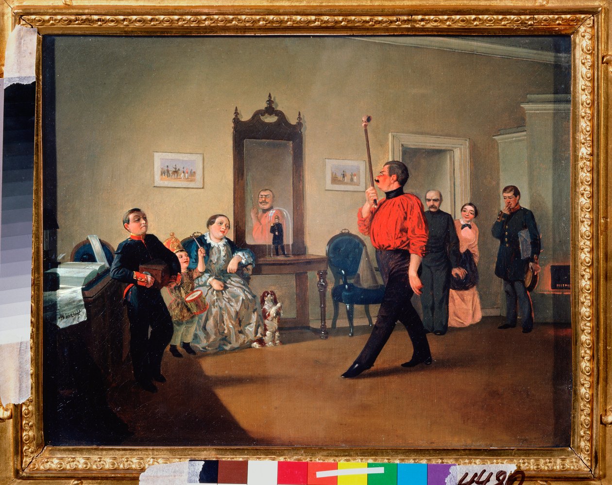 Barışçıl Marsomania - Alexander Vasilyevich Ustinov (1796-1868) tarafından resim, tuval üzerine yağma by Alexander Vasilyevich Ustinov