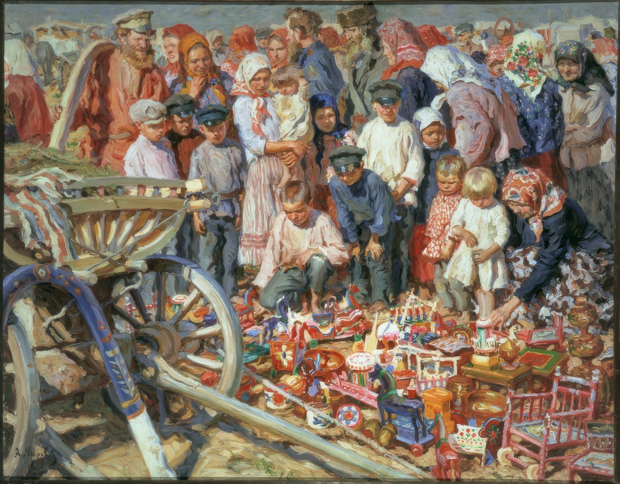 Fuarda oyuncak satıcısı by Alexander Viktorowitsch Morawow