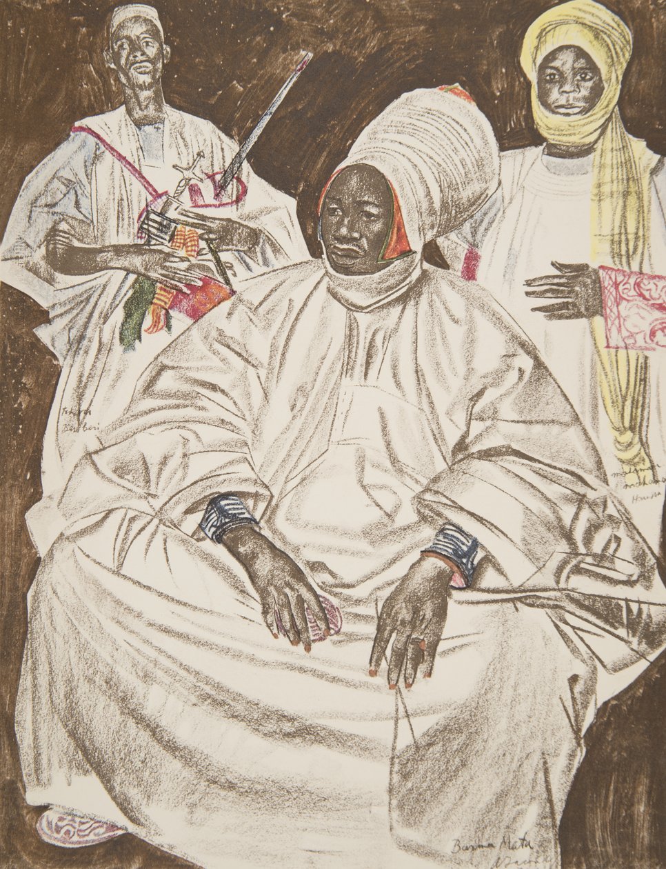Afrika Çizimleri ve Tablolarından Zinder Sultanı Barma Mata, Citroen Center Afrique seferi sırasında idam edildi, ikinci Haardt Audouin-Dubreuil görevi, pub. Paris, 1927 by Alexander Yakovlev