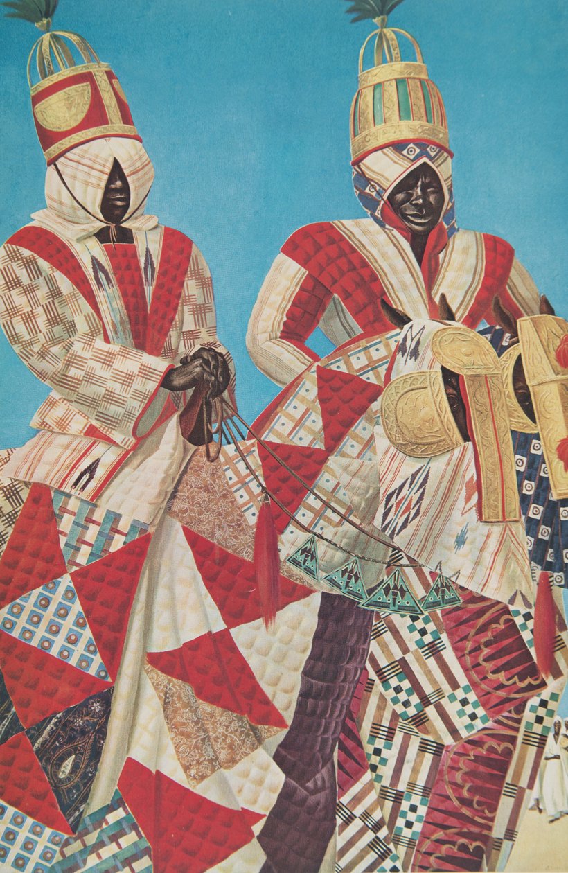 Afrika Çizimleri ve Tablolarından Cavaliers Djerma (Niamey), Citroen Center Afrique seferi sırasında idam edildi, ikinci Haardt Audouin-Dubreuil görevi, pub. Paris, 1927 by Alexander Yakovlev