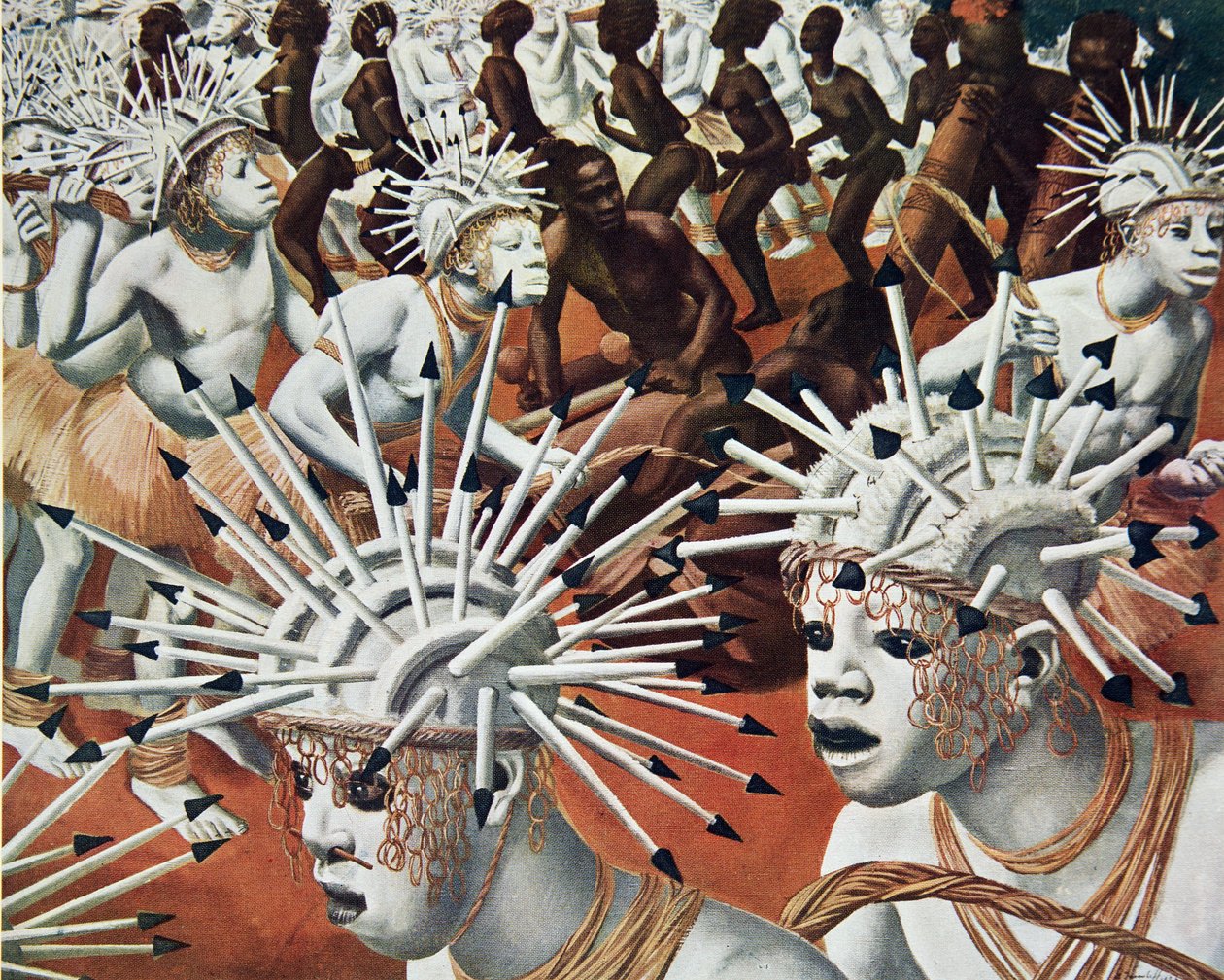 Afrika Çizimleri ve Tablolarından La Ganza (Bambili), Citroen Center Afrique seferi sırasında idam edildi, ikinci Haardt Audouin-Dubreuil görevi, pub. Paris, 1927 by Alexander Yakovlev