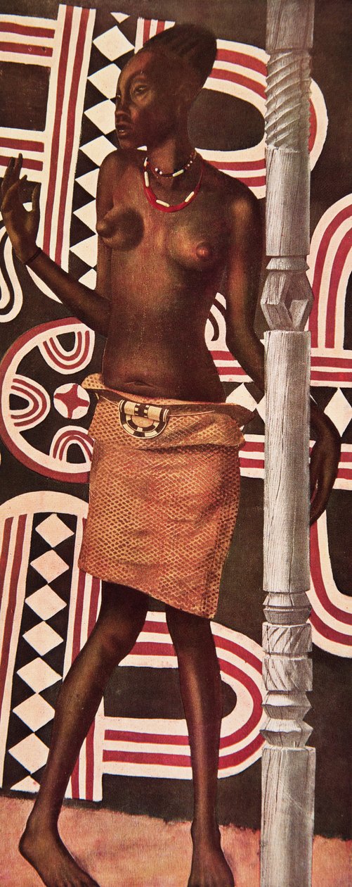 Molende, la Mangbetou, Afrika Çizimleri ve Tabloları, Citroen Center Afrique seferi sırasında idam edildi, ikinci Haardt Audouin-Dubreuil görevi, pub. Paris, 1927 by Alexander Yakovlev