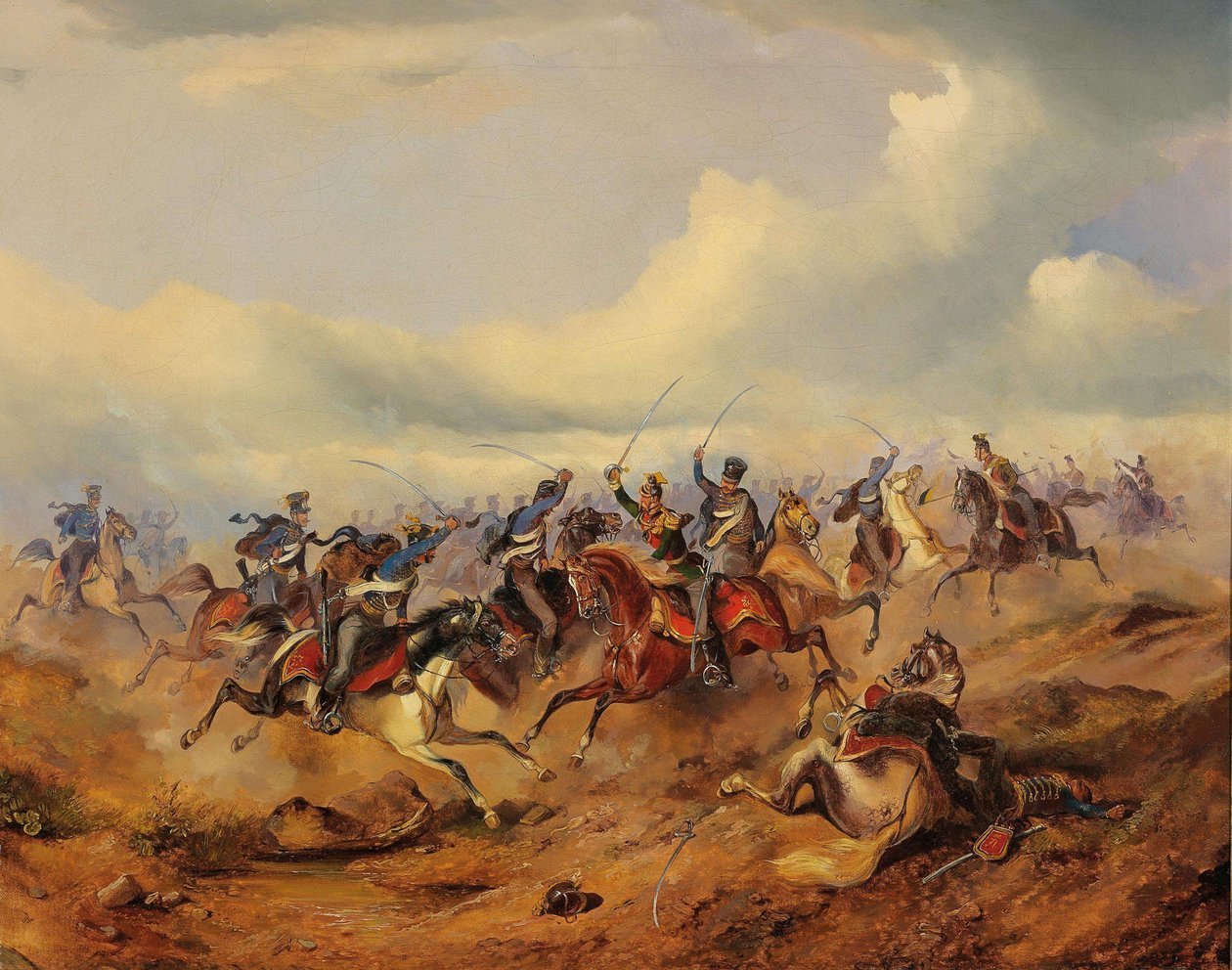 1848-1849 Macar Devriminden Bir Sahne, c. 1850. by Alexander von Bensa