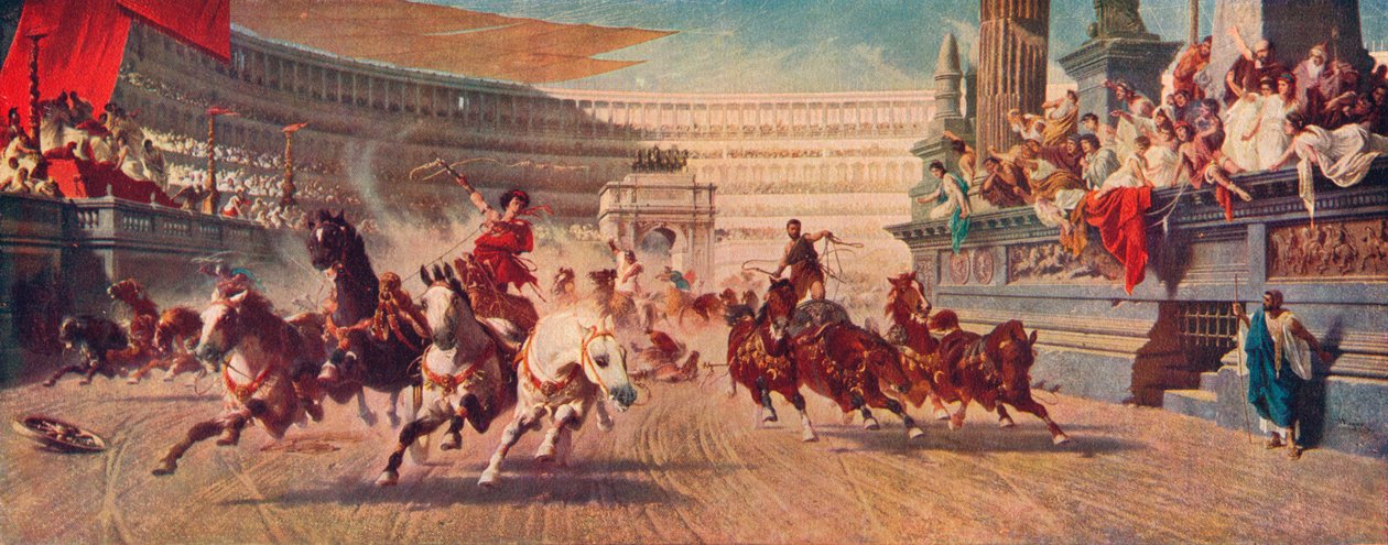 Bir Roma Araba Yarışı, c1882. by Alexander von Wagner