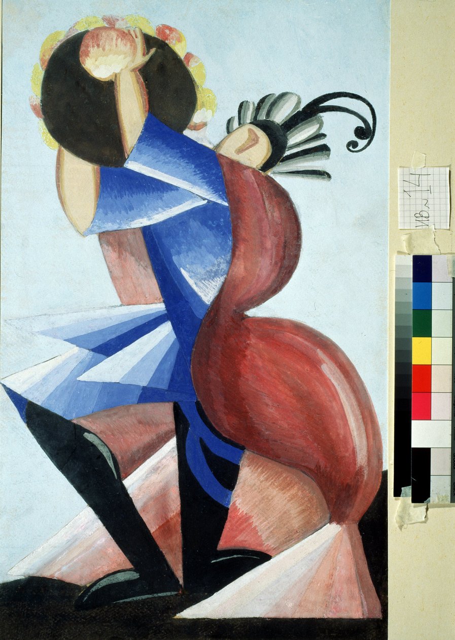 William Shakespeare'in "Romeo ve Juliet" adlı oyunu için tiyatro kostümü. Guaş, Alexandra Alexandrovna Exter (1882-1949) 1921 Devlet A. Radishchev Sanat Müzesi, Saratov by Alexandra Alexandrowna Exter