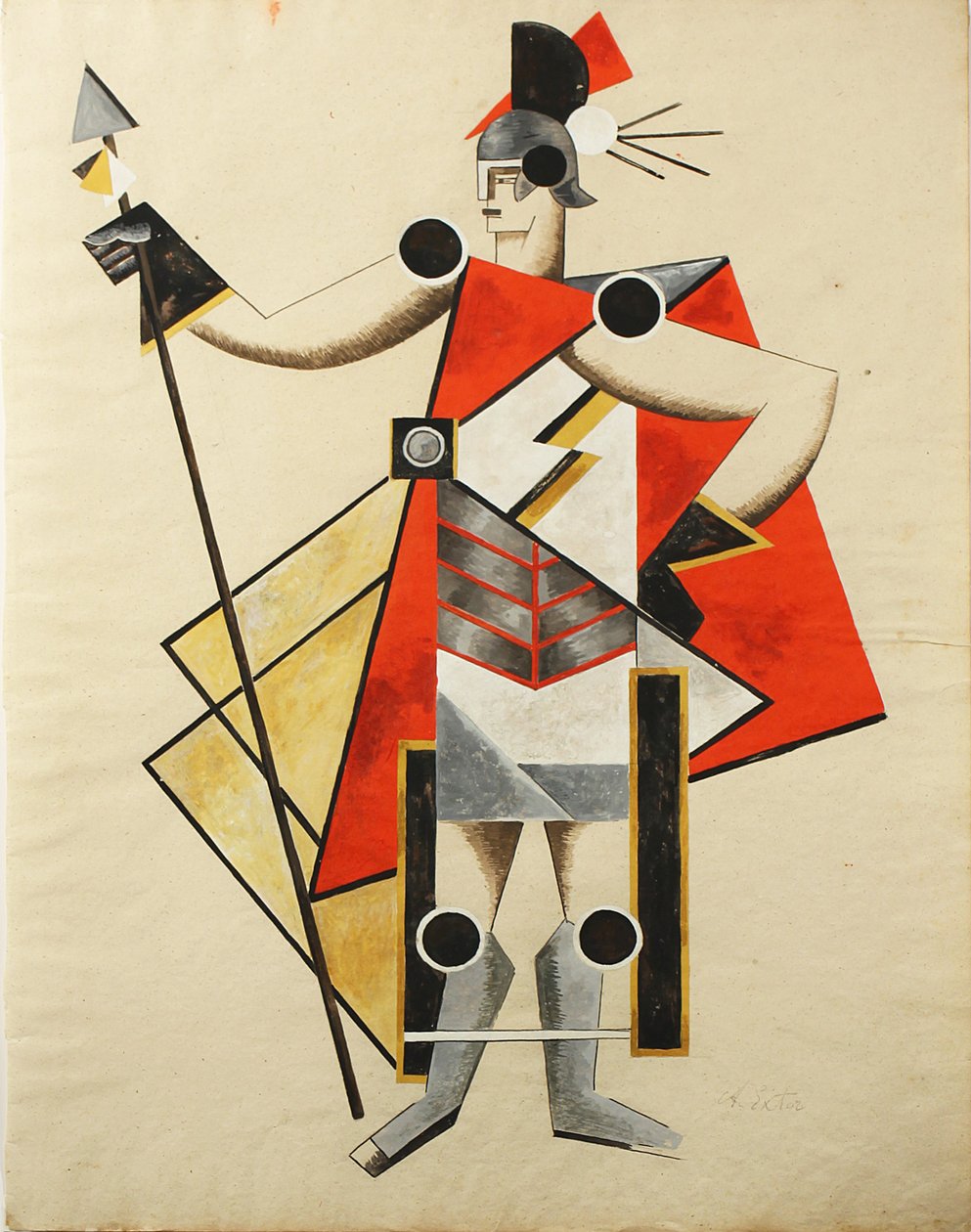 Görünmez Kadın oyunu için kostüm tasarımı, 1924 by Alexandra Alexandrowna Exter