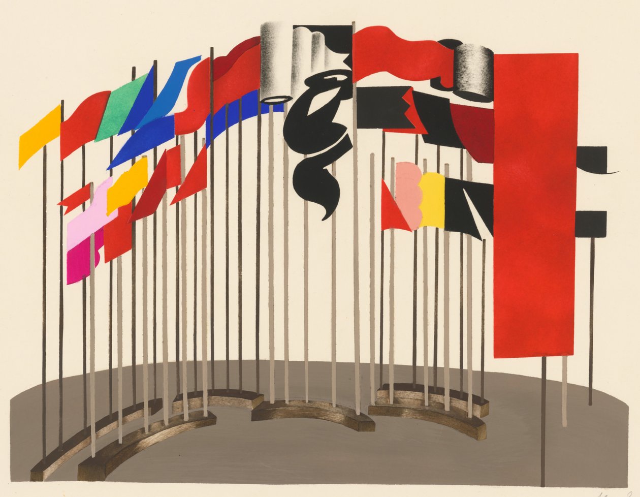 Décors de Théâtre portföyünden manzara tasarımı, 1930. by Alexandra Alexandrowna Exter