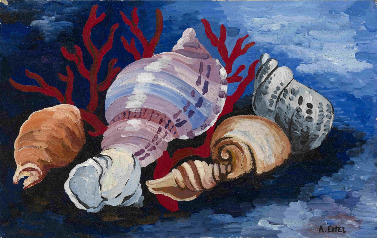 Deniz Kabuklu Natürmort, 1928 civarı by Alexandra Alexandrowna Exter