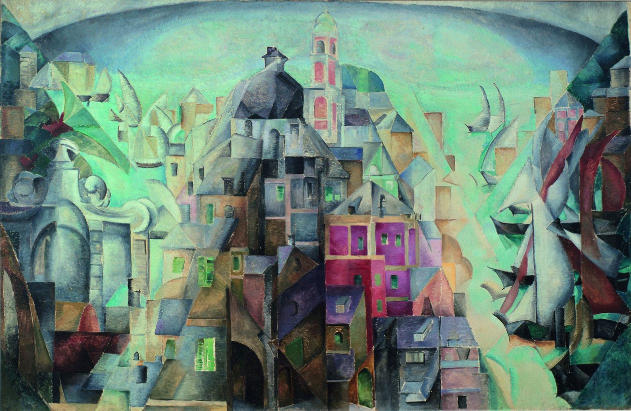Diepe şehrinin sentetik görünümü, 1912-1913 by Alexandra Alexandrowna Exter
