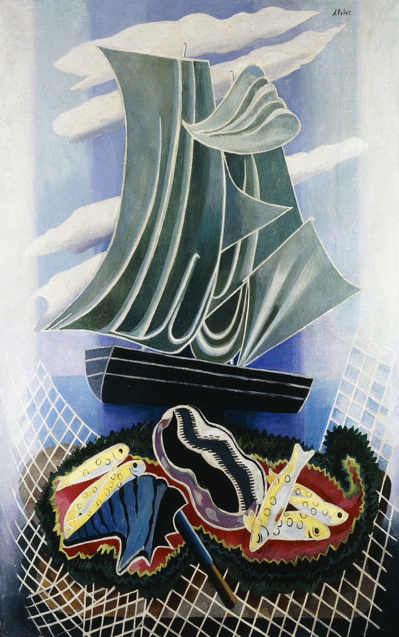Bot; Le Bateau, 1936 dolayları (tuval üzerine yağlı boya) by Alexandra Alexandrowna Exter