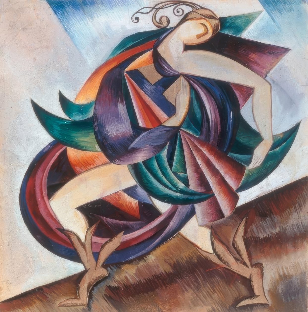 Moskova performansının heykelcik, Kamerny Tiyatrosu, 17 Mayıs 1921 by Alexandra Alexandrowna Exter