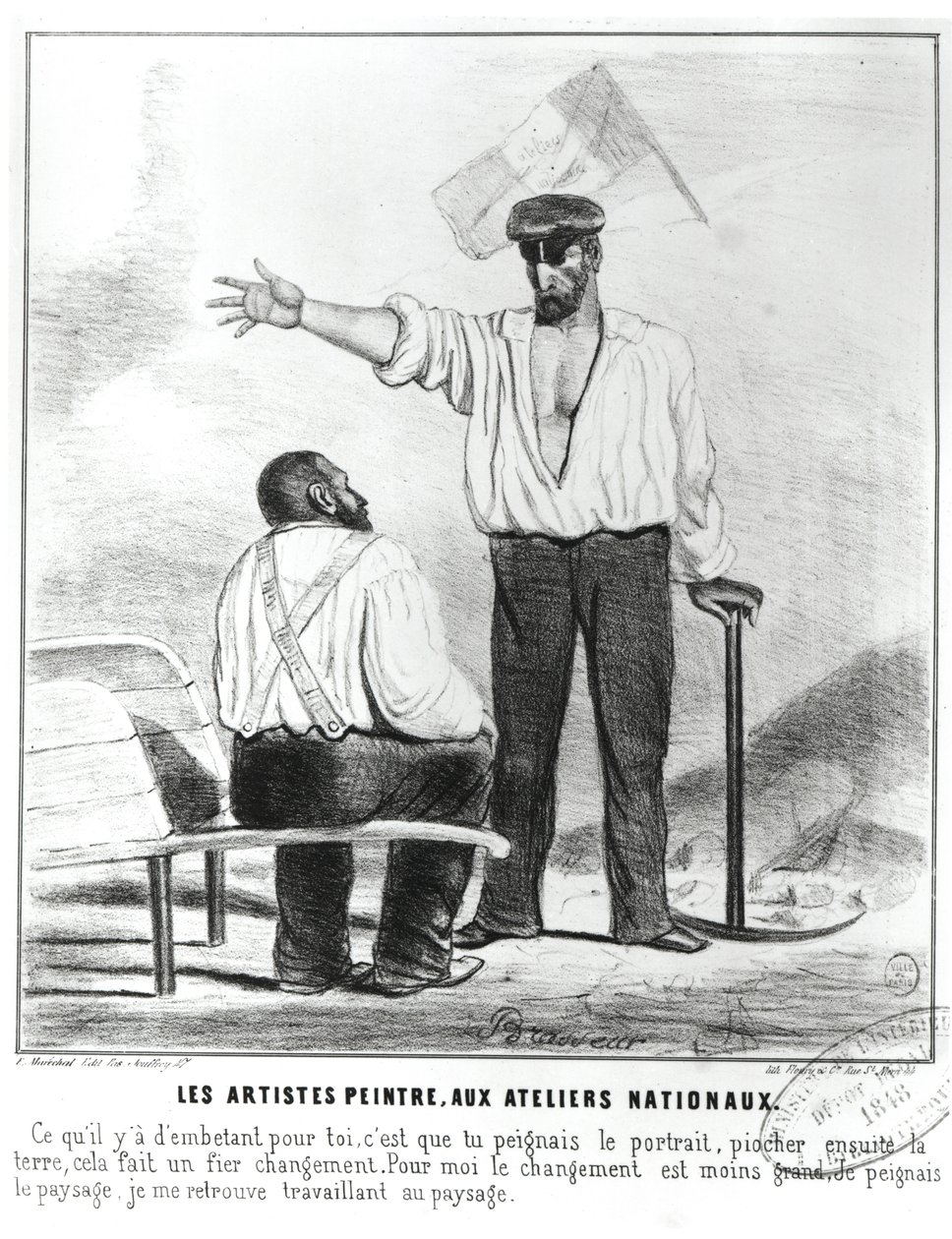 Fransız İkinci Cumhuriyeti sırasında Ulusal Atölyelerde Ressamlar, 1848 by Alexandre Brasseur