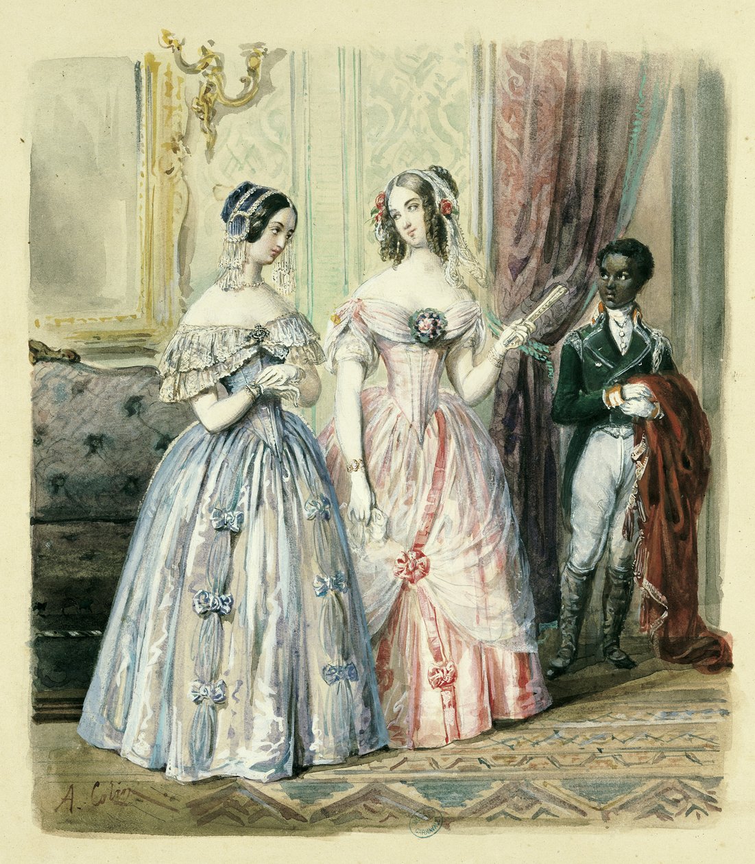 Baloya Ayrılış, 1830-48 (kağıt üzerinde wc) by Alexandre Colin