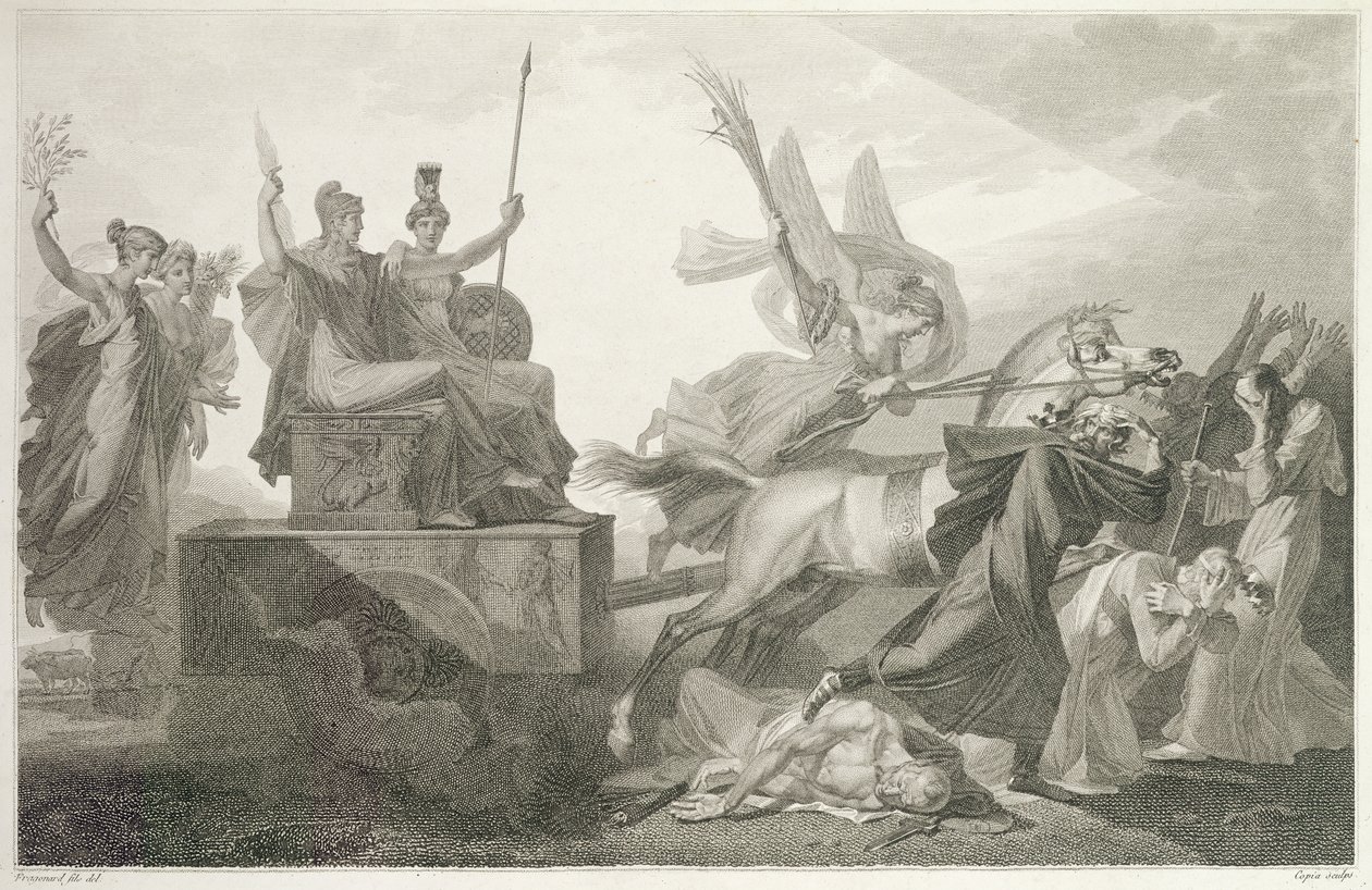 Fransız Cumhuriyeti, Jacques Louis Copia tarafından kazınmış, 179798 by Alexandre Evariste Fragonard